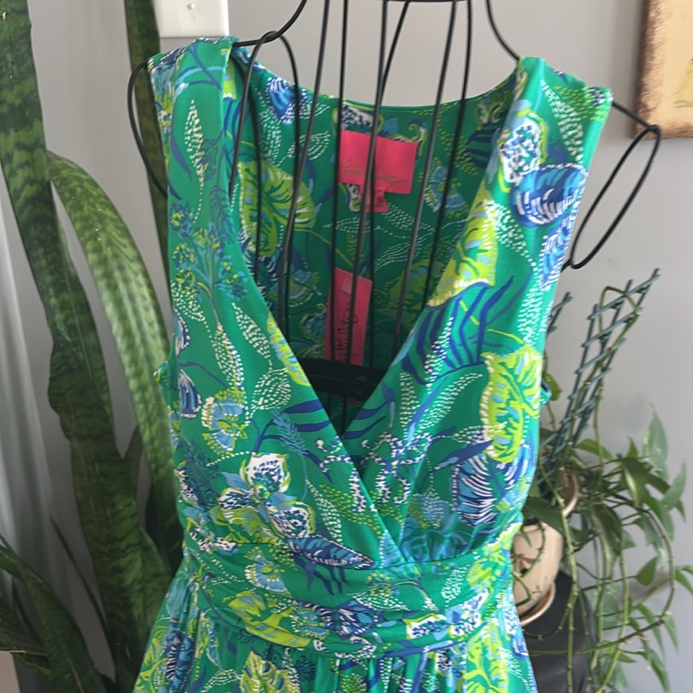 NWT Lilly Pulitzer Sleeveless Moana Wrap High Low Maxi Dress Botanical size S - Picture 4 of 9